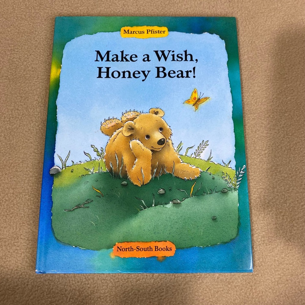 Marcus Pfister Make a Wish Honey Bear‎ Book Kids Hardcover Birthday Gift EUC